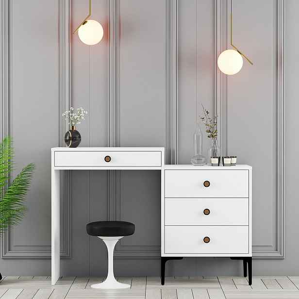 Kalune Design Toaletní stolek Lisbo bílý