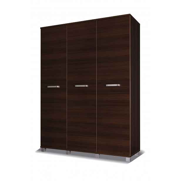 Šatní kombinovaná skříň 150 cm ANDOVER - kaštan wenge