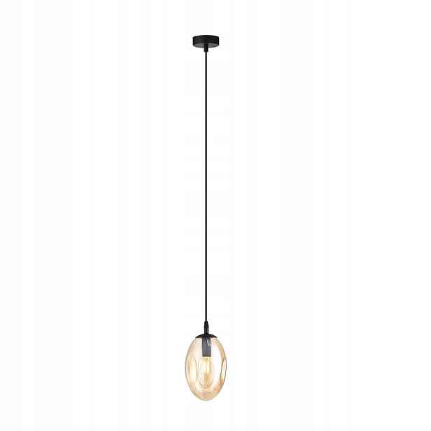 Stropní svítidlo Astral 1-bodová černá, skleněné stínítko, E14, 100 cm
