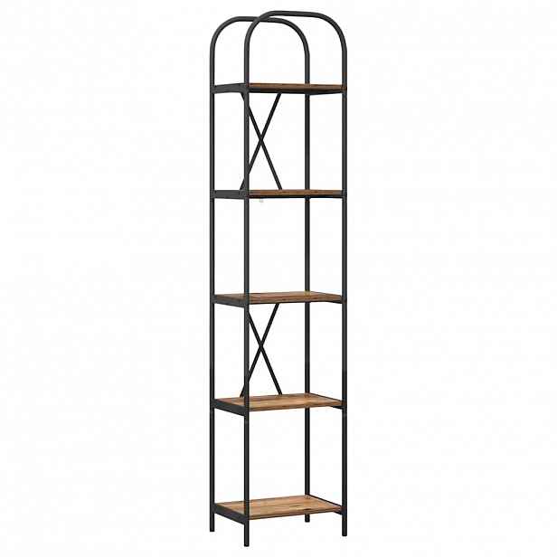 vidaXL Knihovna 5 úrovní 40 x 30 x 183 cm Kompozitní dřevo Staré dřevo