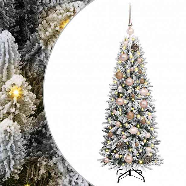 vidaXL Umělý vánoční stromeček Bílá 120 cm PVC, plast, ocel a PE