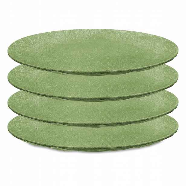 Jídelní Talíř Mělký Průměr 26 CM Plastový Zelený Koziol Sada X4