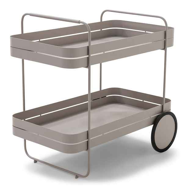 Kovový servírovací stolek na kolečkách 74x42 cm Gin & Trolley – Spinder Design