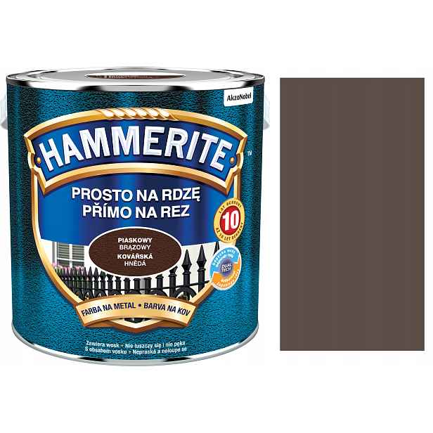 Hammerite Barva Na Kov Přímý Nanášec Rez Pískově Hnědá 2,5 L