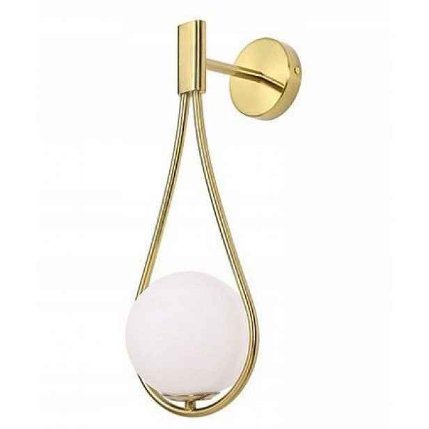Nástěnná Lampa Zlatá Skleněná Nástěnná Koule Mléčná G9 Toolight
