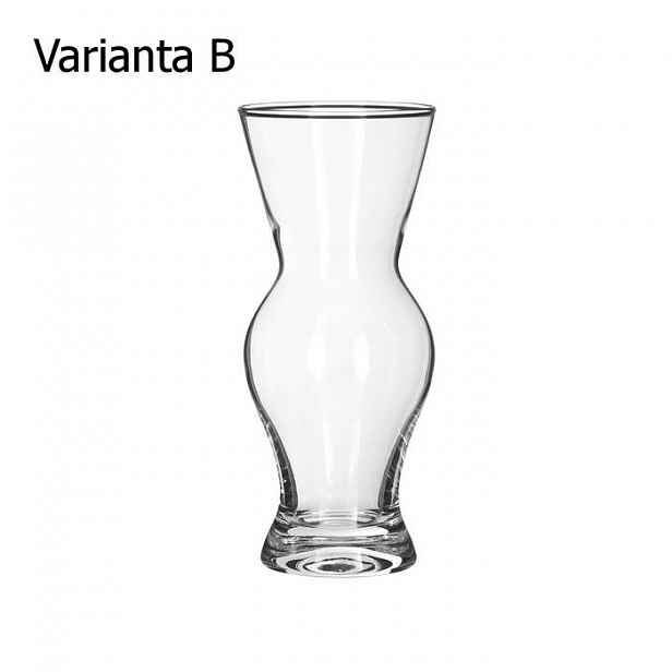 Váza skleněná 25cm čirá mix tvarů B