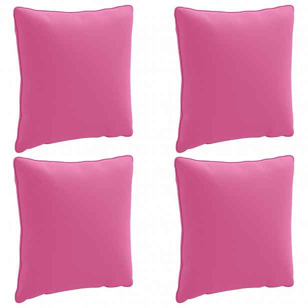 vidaXL 4-dílné zádové polstrování PUTTEN 4 pcs 100% polyester Růžová