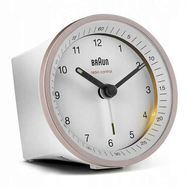 Klasický Budík Braun BC07PW-RC Alarm Zdřímnutí Dcf