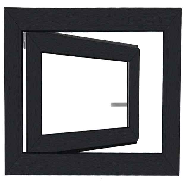 Okno plastové BRAVO OS1 RAL 7016/bílá levé 900×900 mm