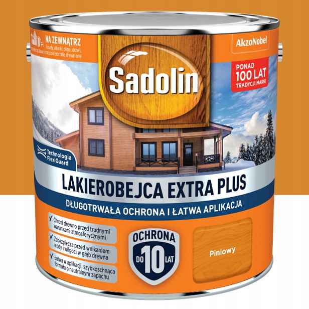 Sadolin Extra Plus Ochranný A Dekorativní Lak Na Dřevo 2,5 L Piniový