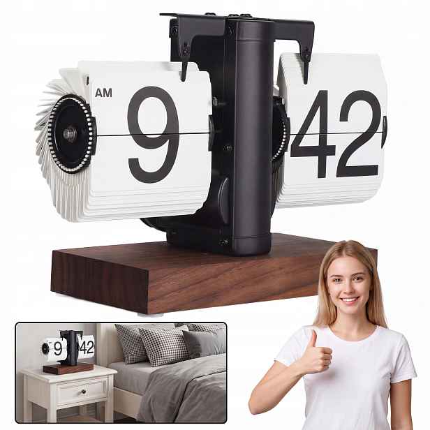 Stojící Klapkový Hodinový Stroj Retro Flip Clock Ve Stylu Vintage Na Stůl