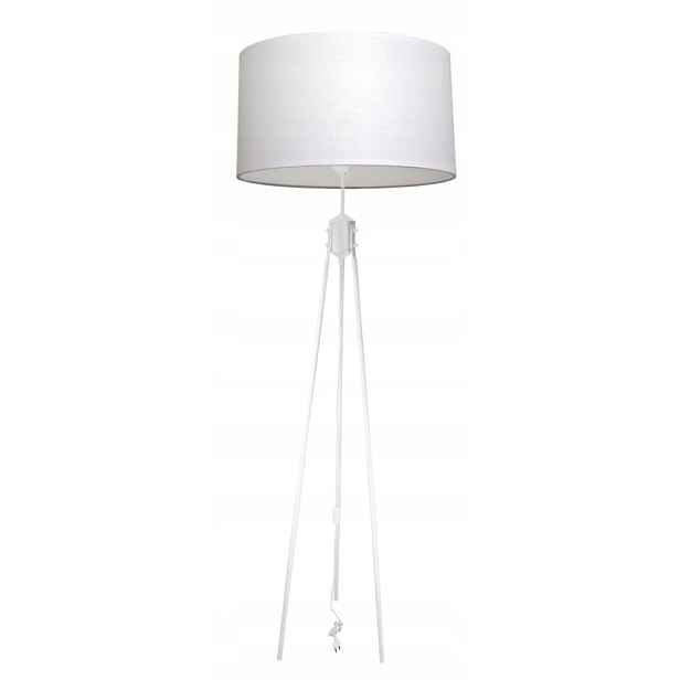 Stojací podlahová lampa trojnožka Adella, bílá, pro čtení, loft, led