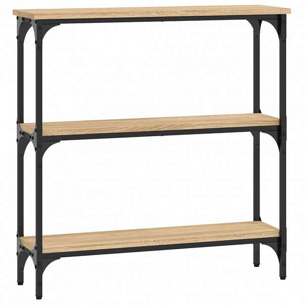 vidaXL Konzolový stolek dub sonoma 75x22,5x75 cm, imitace dřeva
