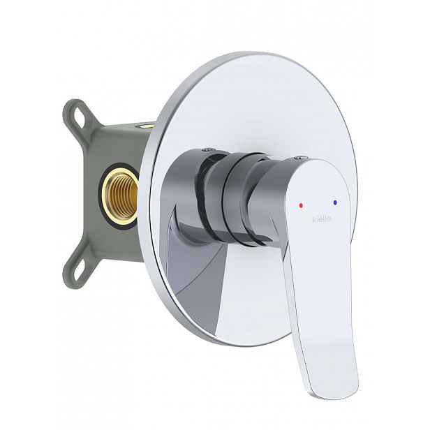kielle Nefia - Baterie pod omítku pro 1 spotřebič, s tělesem, chrom 10227200