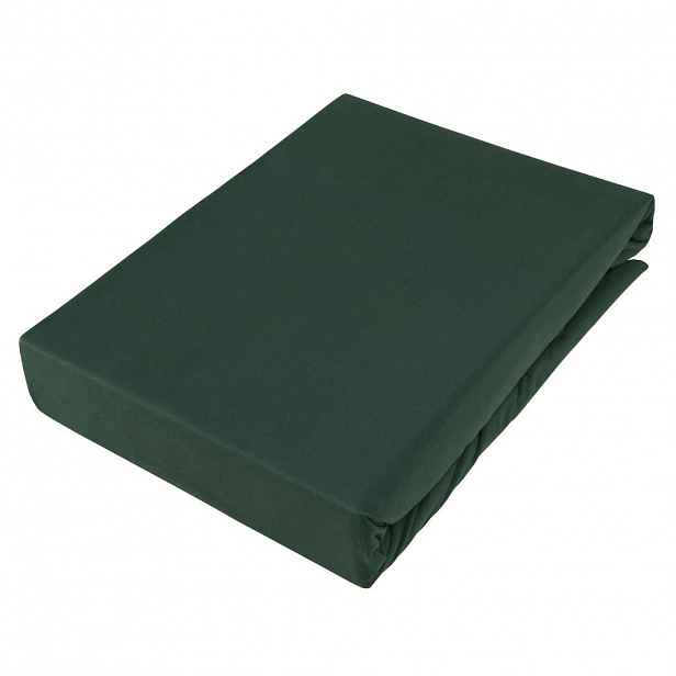 Novel BOXSPRINGOVÉ PROSTĚRADLO, žerzej, tmavě zelená, 140/220 cm