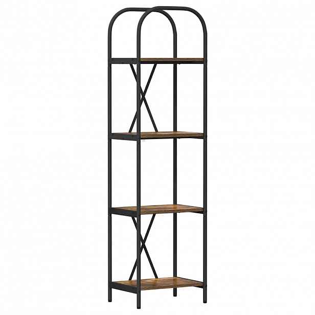 vidaXL Knihovna 4 úrovní 40 x 30 x 146 cm Kompozitní dřevo Kouřový dub