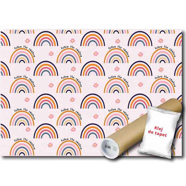 Vinylová fototapeta Duhové květiny vzor 152x104