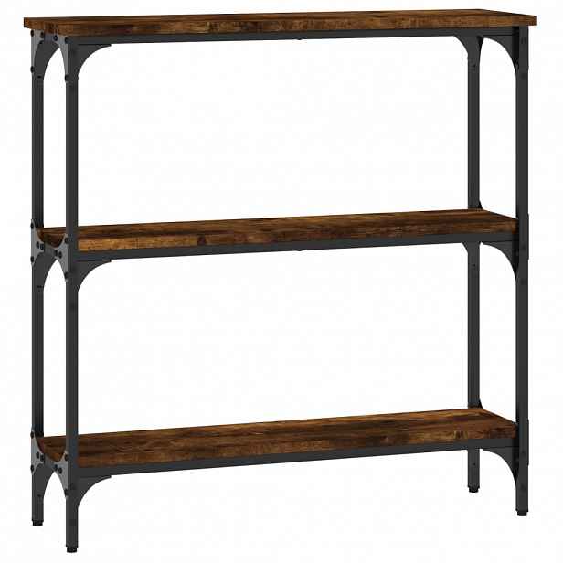 vidaXL Konzolový stolek kouřový dub 75 x 22,5 x 75 cm kompozitní dřevo