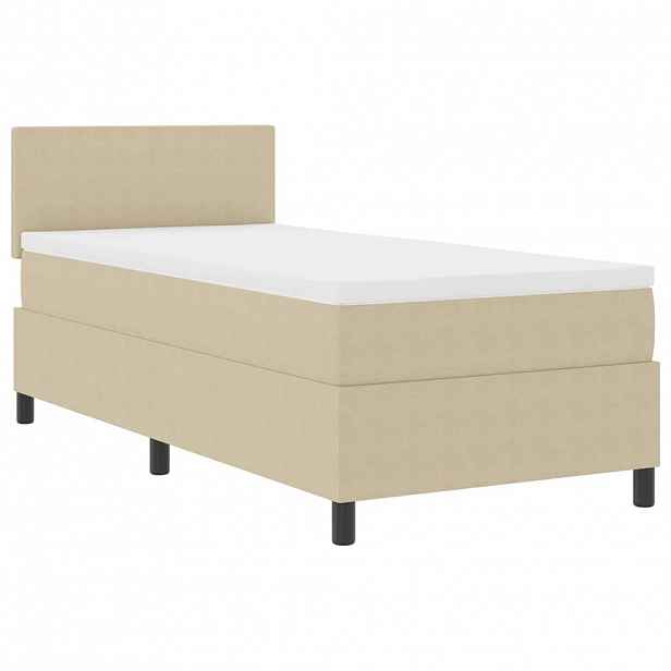 vidaXL Postel s boxspringem s čelo Světle šedá a bílá 80 x 200 cm