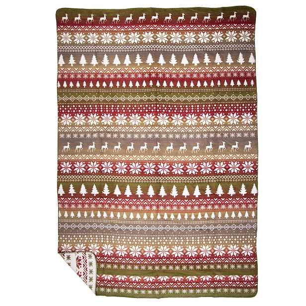 Oboustranný vzorovaný pléd Nordic XL - 150*200 cm Mars & More