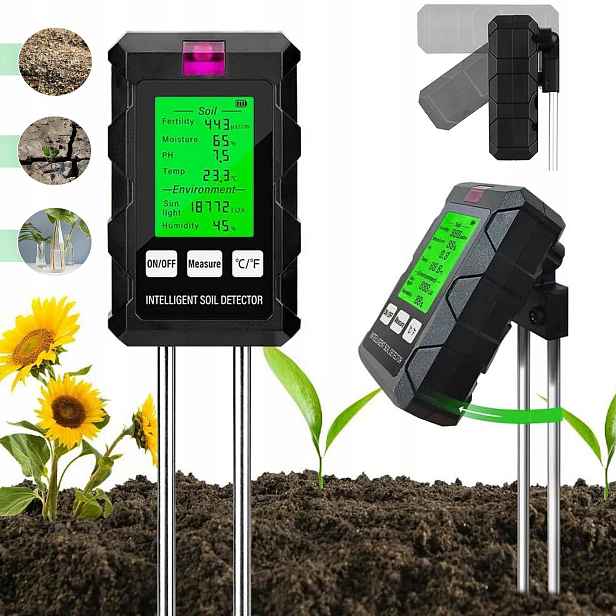 Půdní Kyseloměr Zahradní Tester 6V1 Ph Pro Půdu A Zeminu