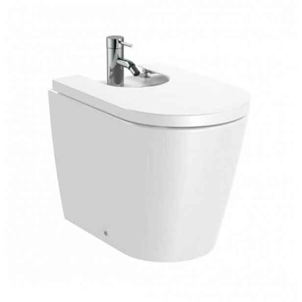 Roca Inspira - Stojící bidet, s přepadem, otvor pro baterii, bílá A357527000