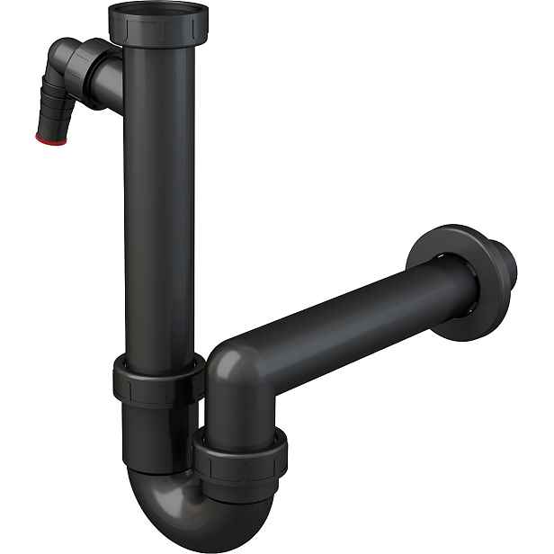 Sifon dřezový trubkový Alca A81-DN40-ECO s přípojkou a převlečnou maticí 6/4"