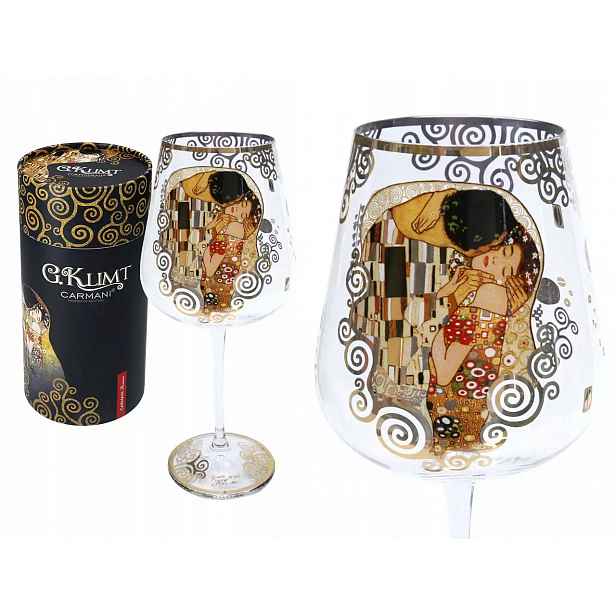 Sklenice na víno Carmani 800 ml, vícebarevné sklo vintage