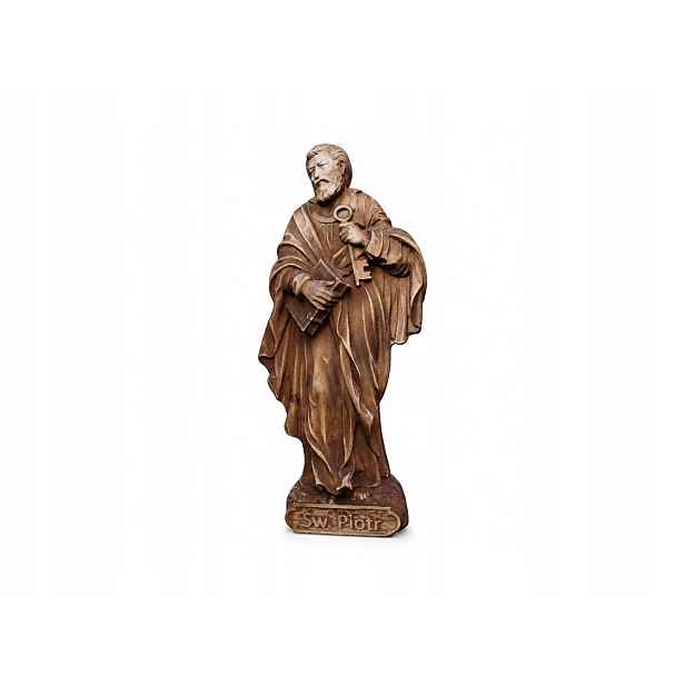 Dřevěná socha sv. Petra s klíči 30 cm