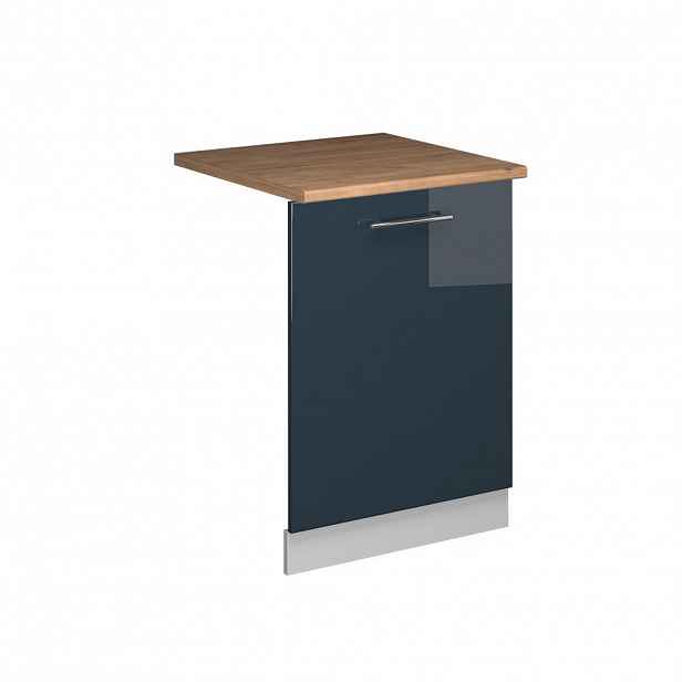 Vicco ČELNÍ PANEL MYČKY Fame-Line Tmavě modrá s vysokým leskem 60 cm , PD Dub