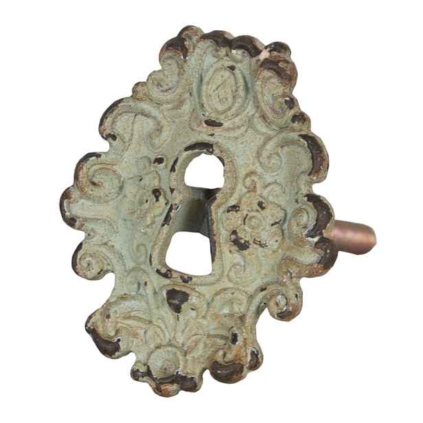 Kovová zelená vintage úchytka - 5*4*7 cm Clayre & Eef