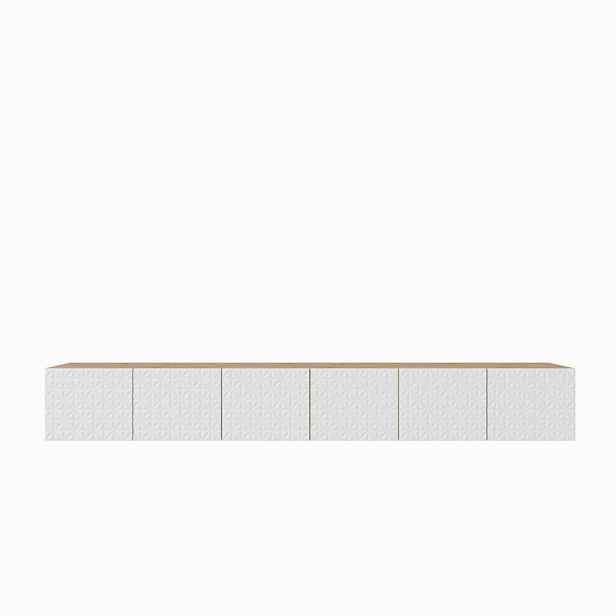 MASSENO ZÁVĚSNÝ TV STOLEK ROVA, 300/41/40 cm, dub Artisan