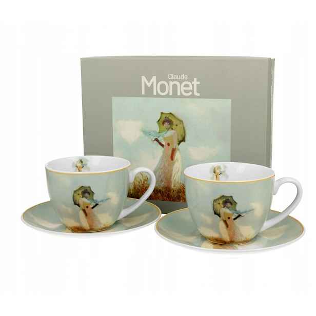 2 šálky na kávu Monet dárek žena deštník