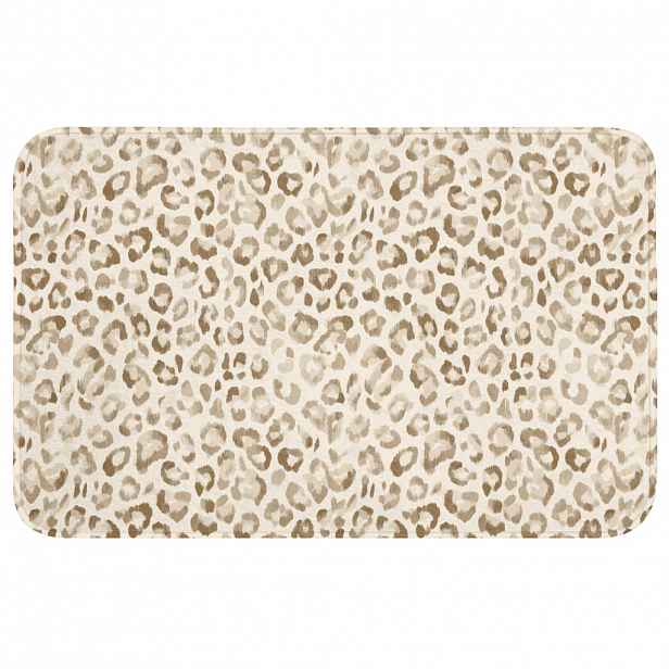 OnlyWow KOUPELNOVÁ PŘEDLOŽKA Leopard - Classic - Béžová 80x50 cm