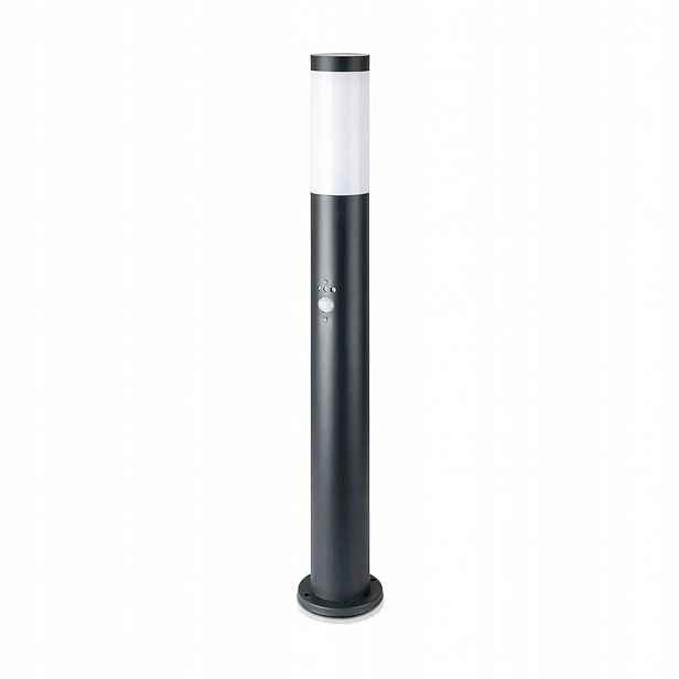 V-tac Zahradní sloupek 80 cm šedý, senzor pohybu E27 VT-838-80