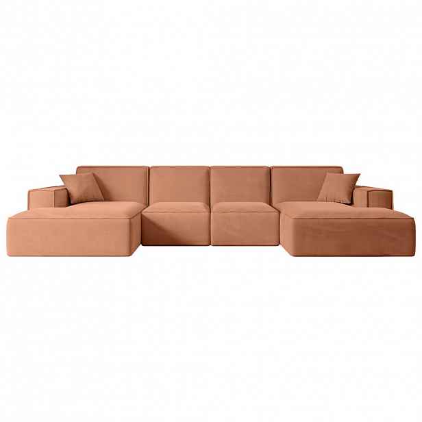 ALTDECOR SEDACÍ SOUPRAVA SIERRA-U – 349 × 169 × 80 cm korálový velur