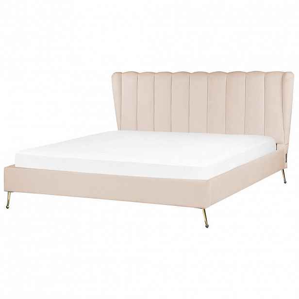 Beliani ČALOUNĚNÁ POSTEL 180/200 cm Béžová Miribel
