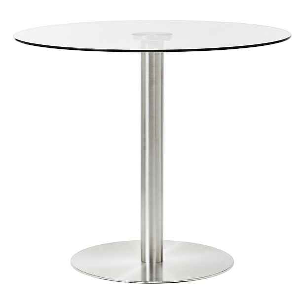 Kulatý jídelní stůl se skleněnou deskou ø 90 cm Metropolitan – Premier Housewares