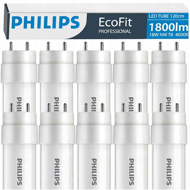 Philips Led žárovka Tuba 120 cm 17,5 W 36 W 1800 lm 4000 K Sada EcoFit 10 x