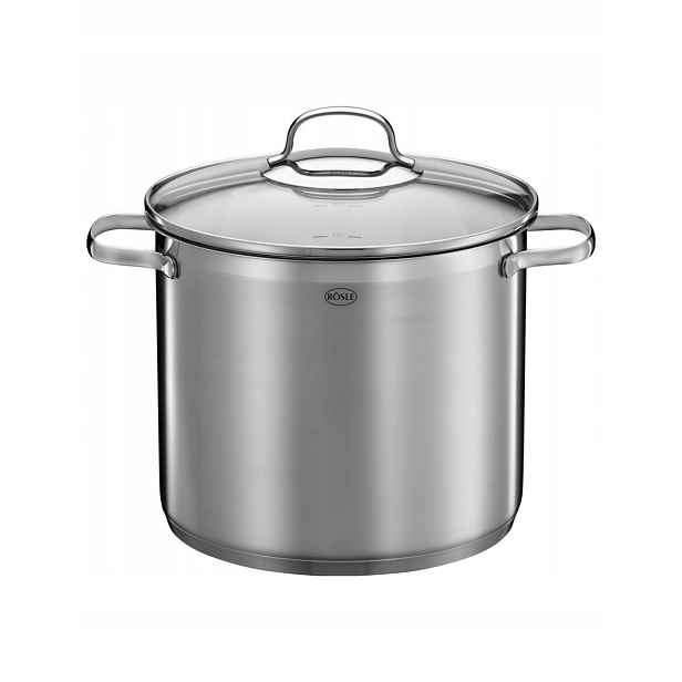 Hrnec 24 cm 8 l ocel 18/10 skleněná poklice