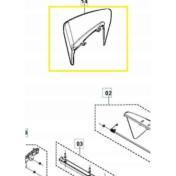 Kryt výhozu sekačky LC 151 Husqvarna 598819001