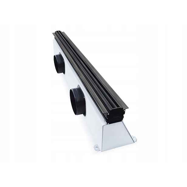 Lineární ventilátor 1-štěrbinový, černý, nastavitelný pro zabudování 30/800 mm