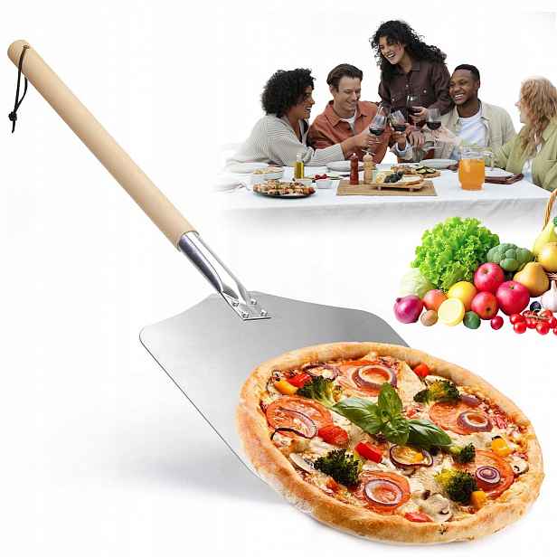 Velká Lopata Na Pizzu Chléb Zásuvka Podnos Hliníková Čtvercová 30x88 cm