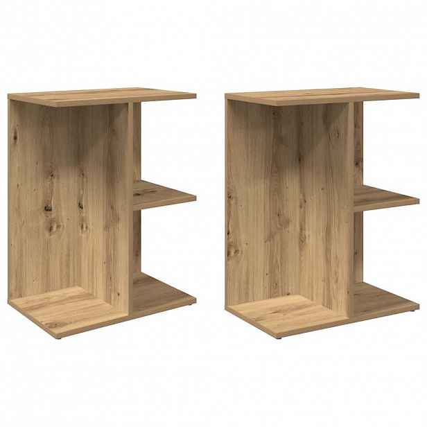 vidaXL Noční stolky 2 ks dub artisan 46,5x29x61 cm kompozitní dřevo