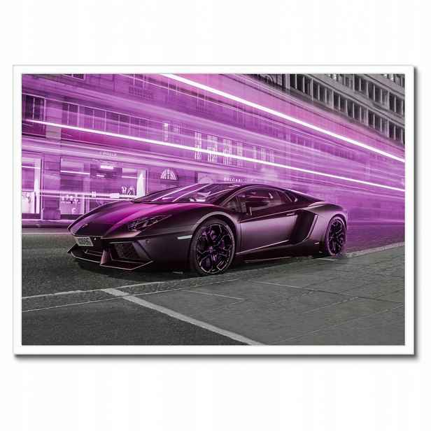 Plakáty v rámu 70x50 Fialové sportovní auto