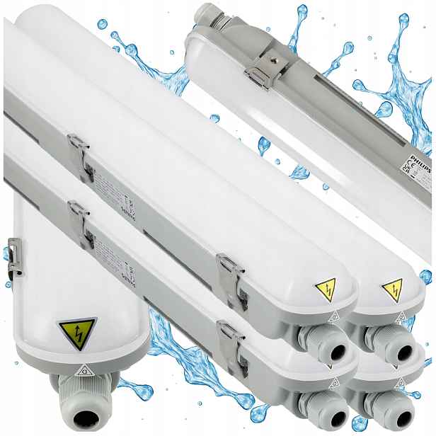 Vodotěsná Led lampa Philips 16W 1800lm 4000K 60 cm do garáže IP65 4x