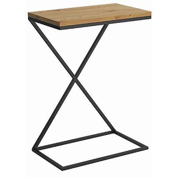 Kasvo LAGO stolek dub artisan / černá konstrukce