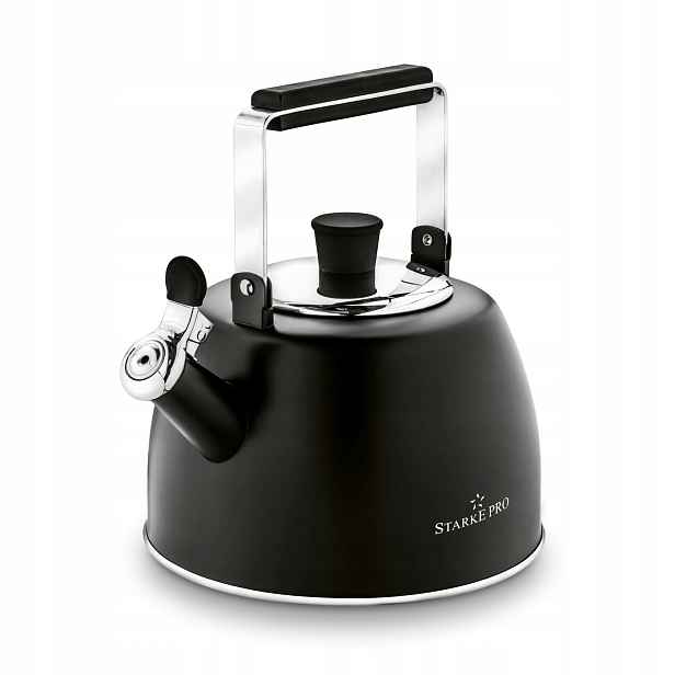 Konvice na plyn a indukci Z Nerezové oceli, elegantní černá, 3 l