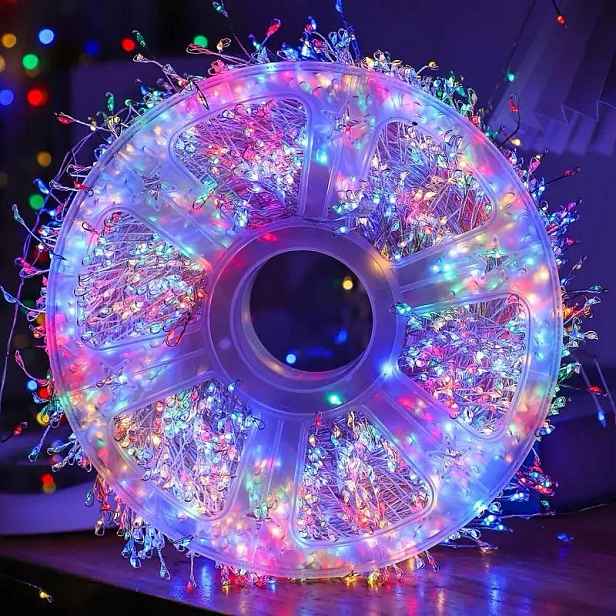 Led girlanda 30 m, 1000 diod, vícebarevná, Vánoční Osvětlení Na Stromeček IP44, 8 režimů