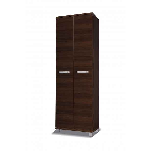 Předsíňová skříň 68 cm se šatní tyčí ANDOVER - kaštan wenge